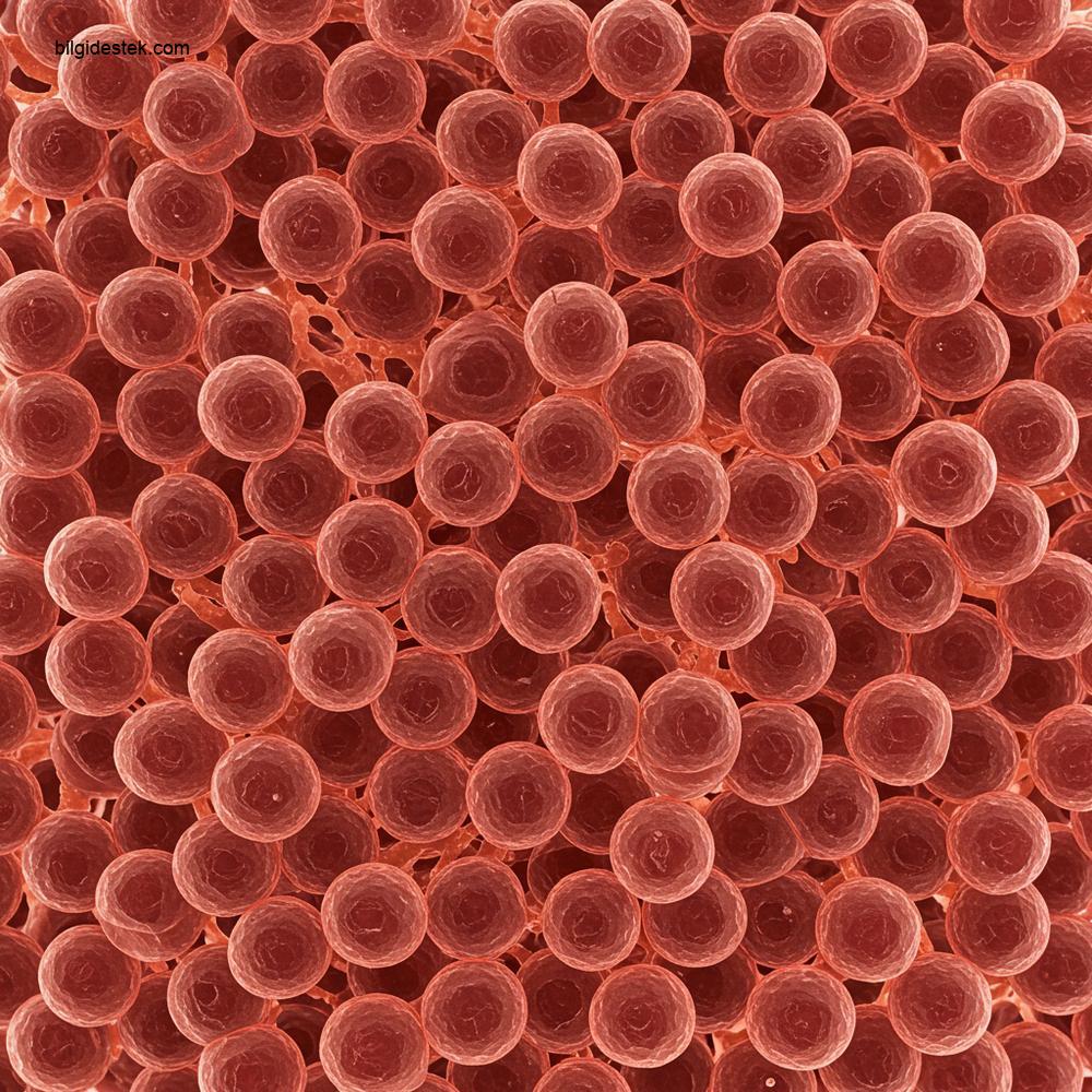 Sağlıklı insan akciğerlerinin alveol yapısının mikroskobik görüntüsü, gaz alışverişinin gerçekleştiği ince hava kesecikleri.